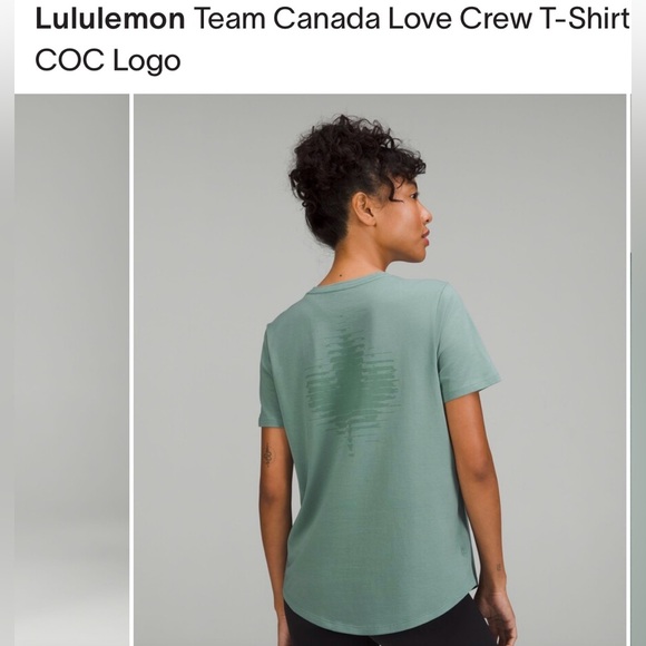 Lululemon Team Canada Teal Tee Shirt - Picture 2 of 3